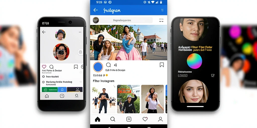 Tampilan antarmuka aplikasi 8768 dengan berbagai pilihan filter menarik.