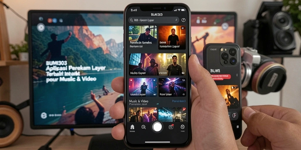 Antarmuka BUMI303 saat merekam layar dengan fitur lengkap.