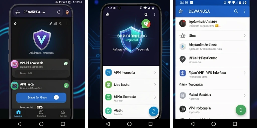 Antarmuka DEWANUSA yang ramah pengguna untuk VPN Indonesia.
