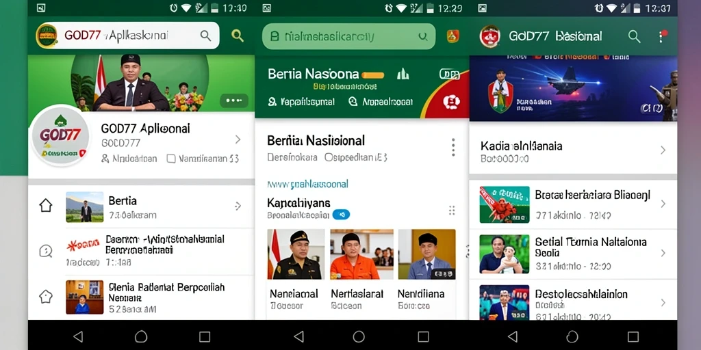Antarmuka aplikasi GOD77 yang modern dan mudah digunakan.