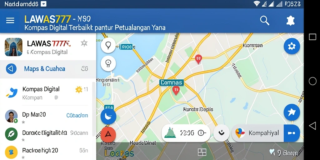 Tampilan antarmuka aplikasi Kompas Digital LAWAS777 yang menarik dan fungsional.