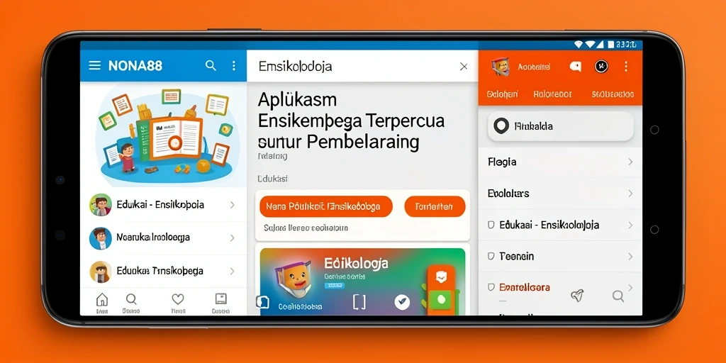 Tampilan antarmuka aplikasi NONA88 yang menarik dan informatif.