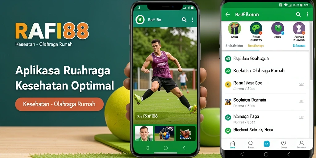 Tampilan antarmuka aplikasi olahraga rumah RAFI88 yang menarik dan fungsional.