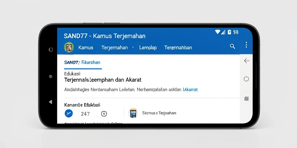 Antarmuka sederhana SAND77 untuk Kamus Terjemahan yang intuitif.