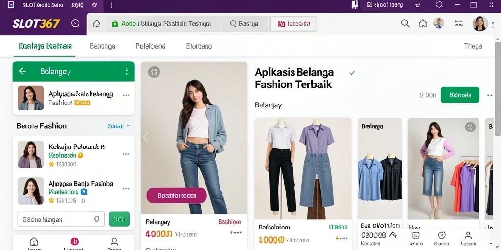 Antarmuka aplikasi SLOT367 menampilkan koleksi fashion yang menarik dan mudah dinavigasi.