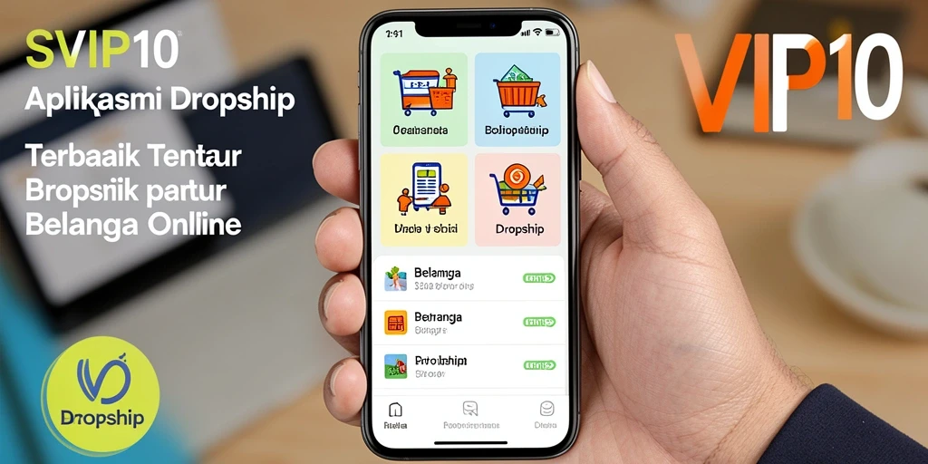 Antarmuka pengguna aplikasi SVIP10 yang intuitif untuk Dropship.