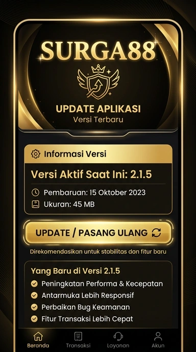 Riwayat Versi Aplikasi Surga88 untuk Pengguna Android